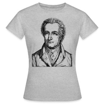 Johann Wolfgang von Goethe - T-shirt Femme - gris chiné - Devant - AI Model Female 172 dark (172cm)