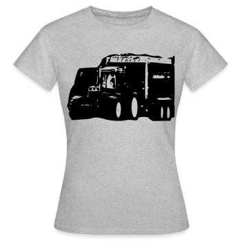 1455 Chariot de chargement - T-shirt Femme - gris chiné - Devant - AI Model Female 172 dark (172cm)