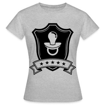Bouclier d’icône de tétine - T-shirt Femme - gris chiné - Devant - AI Model Female 172 dark (172cm)