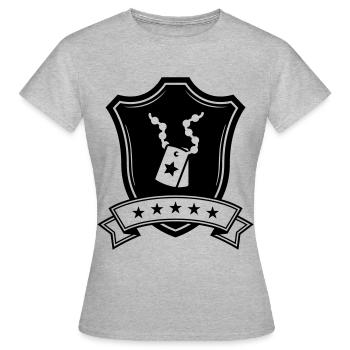 Armoiries de l’insigne - T-shirt Femme - gris chiné - Devant - AI Model Female 172 dark (172cm)