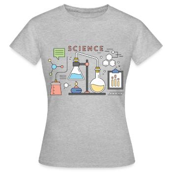 Science, Chemistry, Student - Women's T-Shirt - heather grey - Front - AI Model Female 172 dark (172cm)
