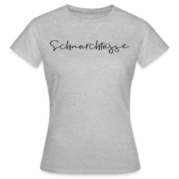 giudan "Schnarchtasse" - Frauen T-Shirt - Grau meliert - Vorne - AI Model Female 172 dark (172cm)