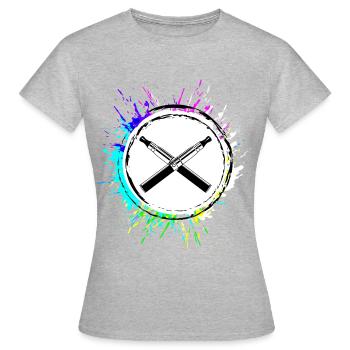 E-Zigarette Silhouette - Frauen T-Shirt - Grau meliert - Vorne - AI Model Female 172 dark (172cm)