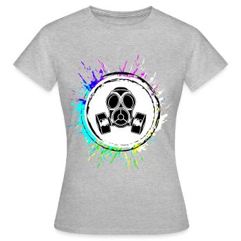 Gasmaske Symbol - Frauen T-Shirt - Grau meliert - Vorne - AI Model Female 172 dark (172cm)