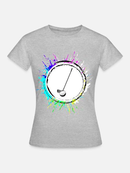 Golf Sport Symbol - Frauen T-Shirt - Grau meliert