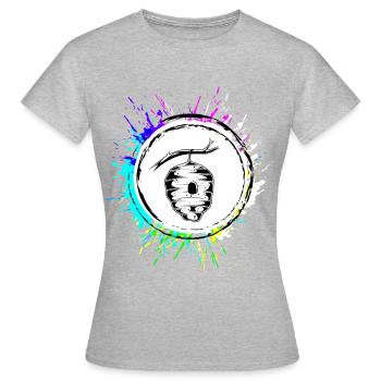 Imker honig Bienen Nest - Frauen T-Shirt - Grau meliert - Vorne - AI Model Female 172 dark (172cm)