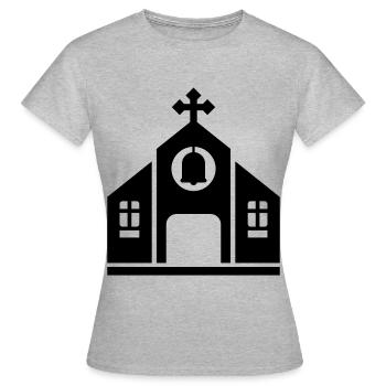Église - T-shirt Femme - gris chiné - Devant - AI Model Female 172 dark (172cm)