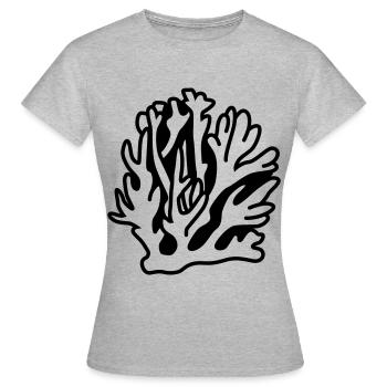 Océan de corail - T-shirt Femme - gris chiné - Devant - AI Model Female 172 dark (172cm)