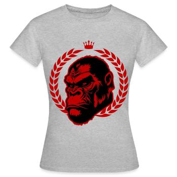 Gorilla Head - Women's T-Shirt - heather grey - Front - AI Model Female 172 dark (172cm)