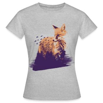 Wald Fuchs - Frauen T-Shirt - Grau meliert - Vorne - AI Model Female 172 dark (172cm)