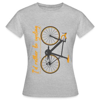 Rennrad Rennradfahrer Lustig Spruch - Frauen T-Shirt - Grau meliert - Vorne - AI Model Female 172 dark (172cm)