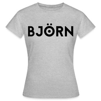 Prénom Björn - T-shirt Femme - gris chiné - Devant - AI Model Female 172 dark (172cm)