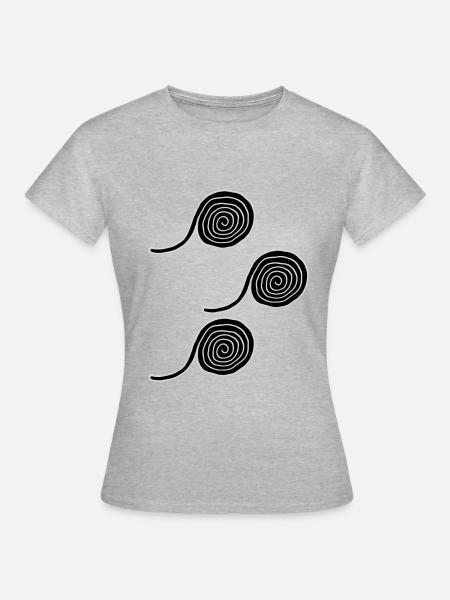 Lakritzschnecken, Geschenkidee - Frauen T-Shirt - Grau meliert