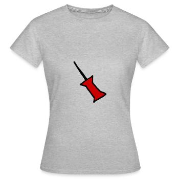 tack - Women's T-Shirt - heather grey - Front - AI Model Female 172 dark (172cm)