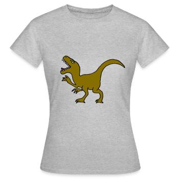 Tyrannosaurus Rex, T-Rex - Frauen T-Shirt - Grau meliert - Vorne - AI Model Female 172 dark (172cm)