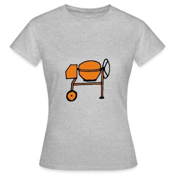 concrete mixer - Women's T-Shirt - heather grey - Front - AI Model Female 172 dark (172cm)