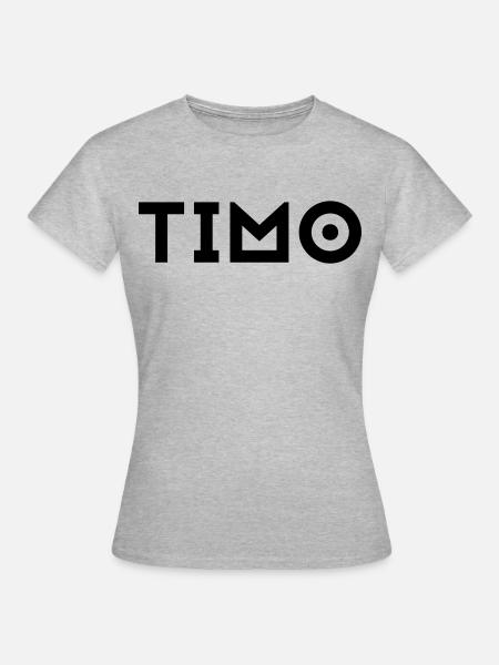 Vorname Timo - Frauen T-Shirt - Grau meliert