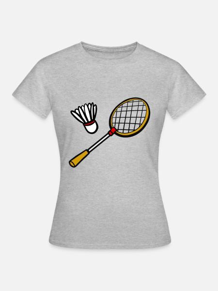 Badminton - Frauen T-Shirt - Grau meliert