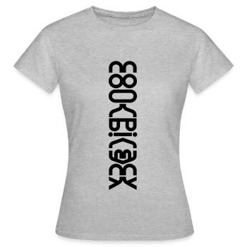Conspiracy Wordart - Verschwörungstheorie Design - Frauen T-Shirt - Grau meliert - Vorne - AI Model Female 172 dark (172cm)