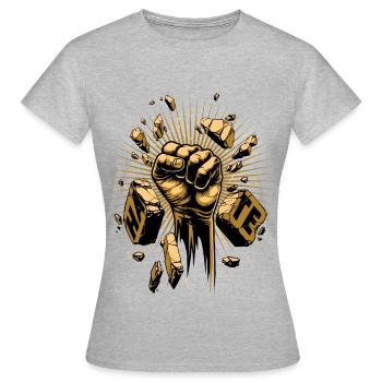 Combattre la haine - T-shirt Femme - gris chiné - Devant - AI Model Female 172 dark (172cm)