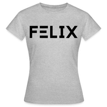 Prénom Felix - T-shirt Femme - gris chiné - Devant - AI Model Female 172 dark (172cm)