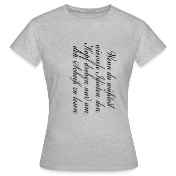 Si vous saviez combien d'idiots ..... - T-shirt Femme - gris chiné - Devant - AI Model Female 172 dark (172cm)
