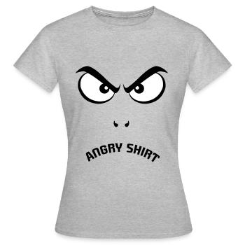 Böser Blick - Frauen T-Shirt - Grau meliert - Vorne - AI Model Female 172 dark (172cm)