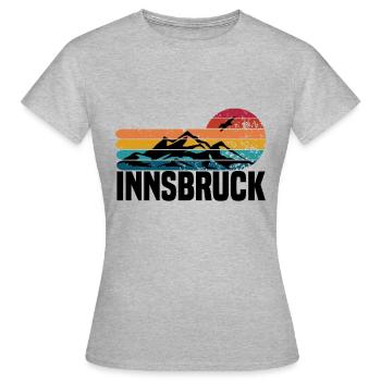 coucher de soleil innsbruck - T-shirt Femme - gris chiné - Devant - AI Model Female 172 dark (172cm)