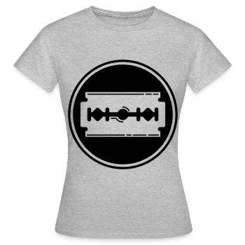 Razor Blade Icon Icon - Women's T-Shirt - heather grey - Front - AI Model Female 172 dark (172cm)