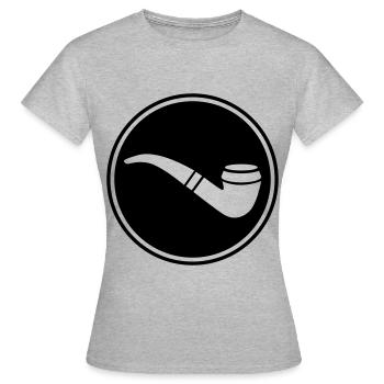 Pfeife rauchen - Frauen T-Shirt - Grau meliert - Vorne - AI Model Female 172 dark (172cm)