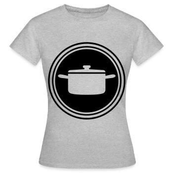 cooking pot circle - Women's T-Shirt - heather grey - Front - AI Model Female 172 dark (172cm)