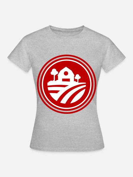 Farm Ernte icon - Frauen T-Shirt - Grau meliert