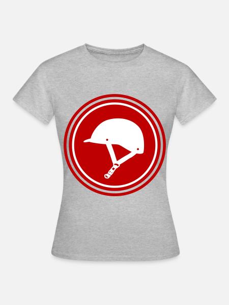 Reiterhut icon - Frauen T-Shirt - Grau meliert