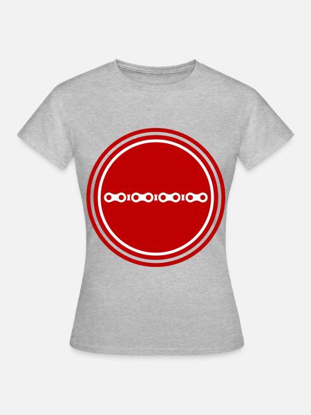 Fahrrad Kette - Frauen T-Shirt - Grau meliert