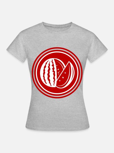 Melone Frucht - Frauen T-Shirt - Grau meliert