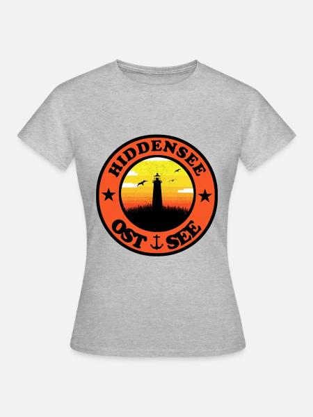 Leuchtturm Ostsee Hiddensee - Frauen T-Shirt - Grau meliert