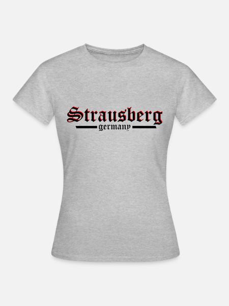 Strausberg altdeutsche Schrift - Frauen T-Shirt - Grau meliert