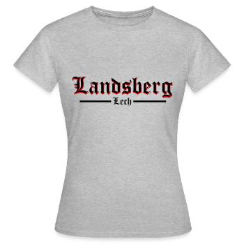 Landsberg altdeutsch - Frauen T-Shirt - Grau meliert - Vorne - AI Model Female 172 dark (172cm)
