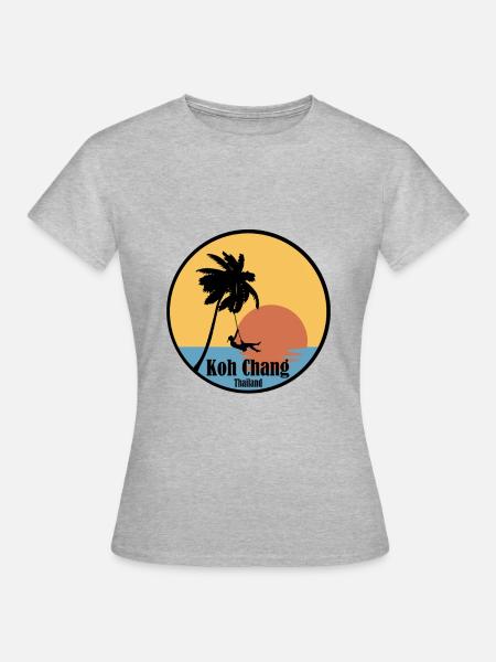 koh chang - Frauen T-Shirt - Grau meliert
