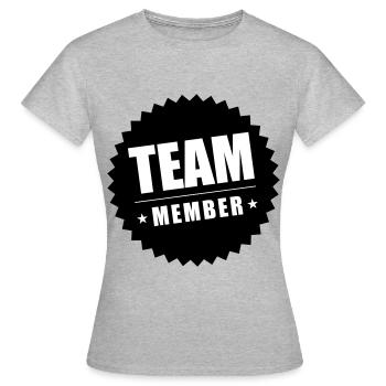 Membres de l’équipe - T-shirt Femme - gris chiné - Devant - AI Model Female 172 dark (172cm)