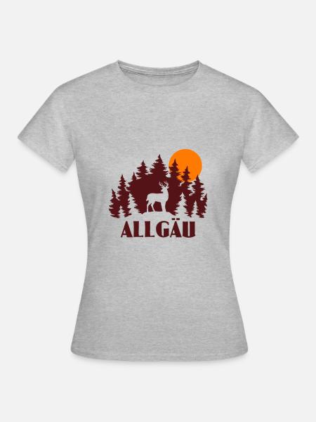 Allgäu - Frauen T-Shirt - Grau meliert