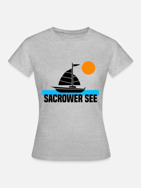 Sacrower See - Frauen T-Shirt - Grau meliert