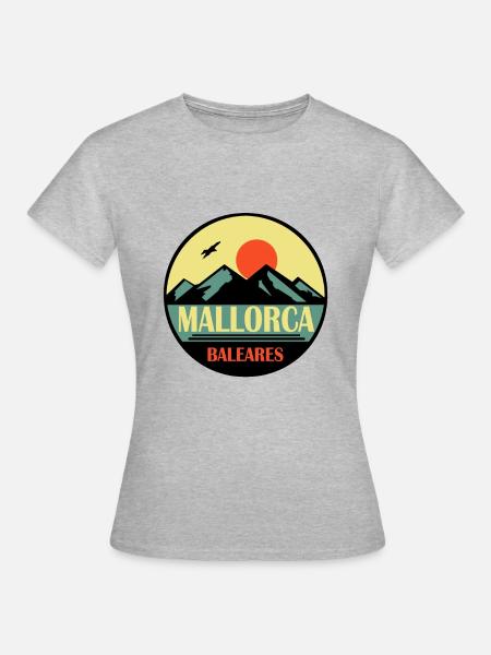 Mallorca Baleares - Frauen T-Shirt - Grau meliert