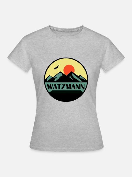Watzmann - Frauen T-Shirt - Grau meliert
