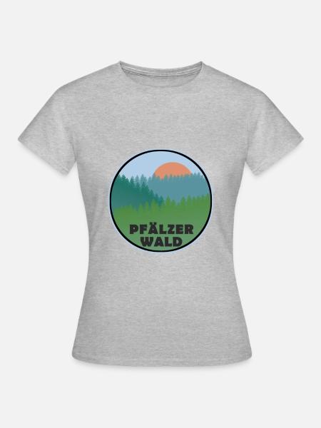 Pfälzerwald - Frauen T-Shirt - Grau meliert