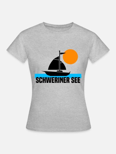 Schweriner See - Frauen T-Shirt - Grau meliert