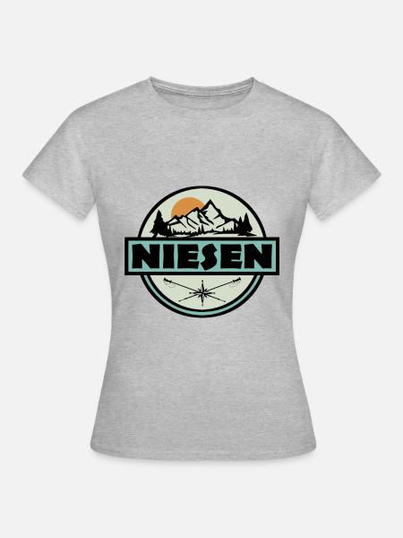 Niesen Schweiz - Frauen T-Shirt - Grau meliert