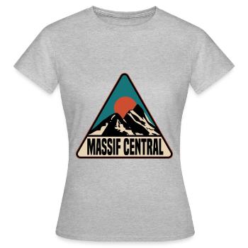 Massif central - T-shirt Femme - gris chiné - Devant - AI Model Female 172 dark (172cm)