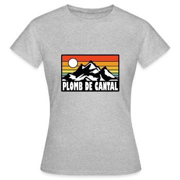 Plomb du Cantal - T-shirt Femme - gris chiné - Devant - AI Model Female 172 dark (172cm)