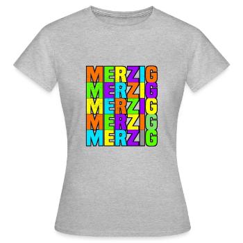 merzig saar - Frauen T-Shirt - Grau meliert - Vorne - AI Model Female 172 dark (172cm)